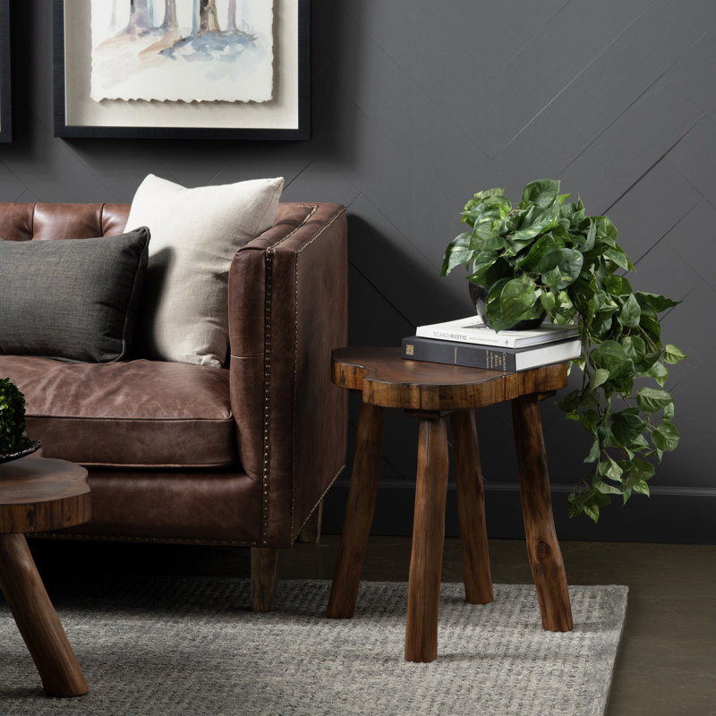 Bayur Wood Live Edge Brown End Table