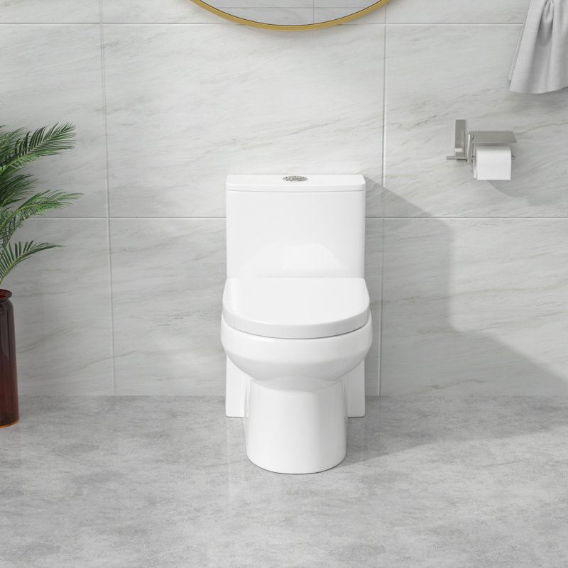 1.1/1.6 GPF Dual-Flush Elongated Toilet One-Piece Toilet with Comfort Height (Soft Close Seat Included)
