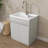30" W X 22" D Freestanding Honeycomb Aluminum Laundry Sink Cabinet Drop-in Solid Surface Utility Sink-138646439
