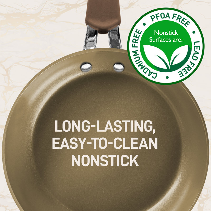 11 - Piece Non-Stick Aluminum Cookware Set, Coffee