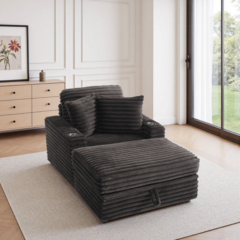 Ermia 96Cm Wide Armchair, Chocolate Faux Fur