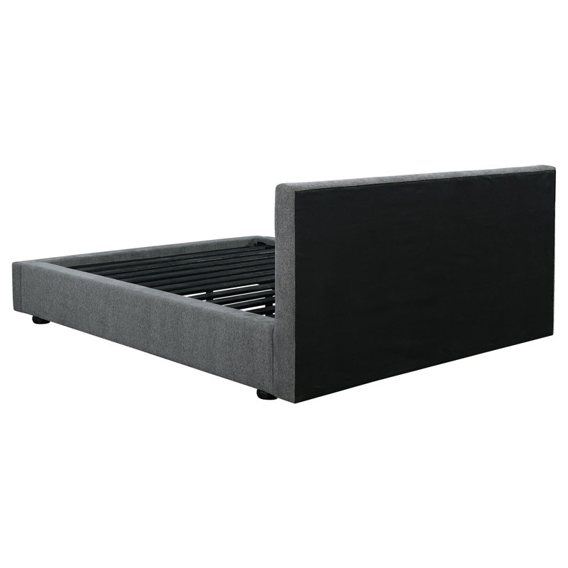 Lit plateforme tapissier Weselyn, Twin