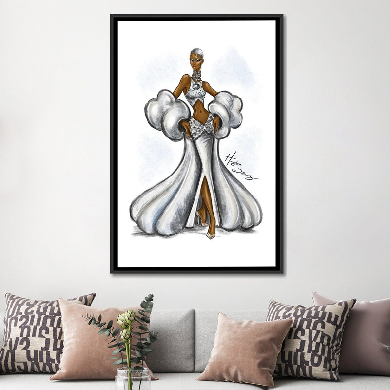 «Cloud Dancer», reproduction d'art sur toile encadrée, Noir, Impression sur toile flottante sans passe-partout