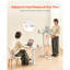 Table au-dessus du lit, table de chevet mobile avec bureau rabattable et 4 roulettes cachées, bureau pour ordinateur portable réglable en hauteur et en angle avec porte-gobelet
