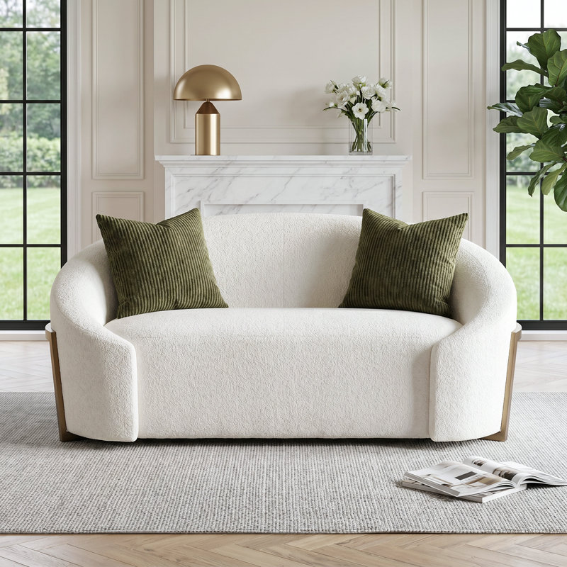 Canapé 74 po avec 2 coussins décoratifs 74 po, 34" H x 74" W x 42" D