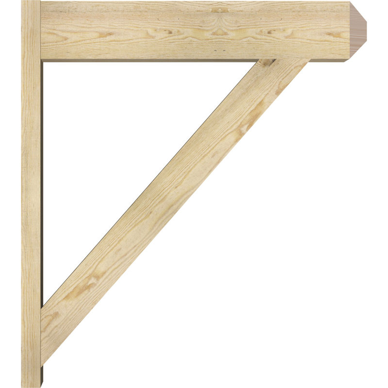 Artisan traditionnel en bois rustique, Sapin Douglas de 8 po (sciage brut), P 36 po x H 40 po