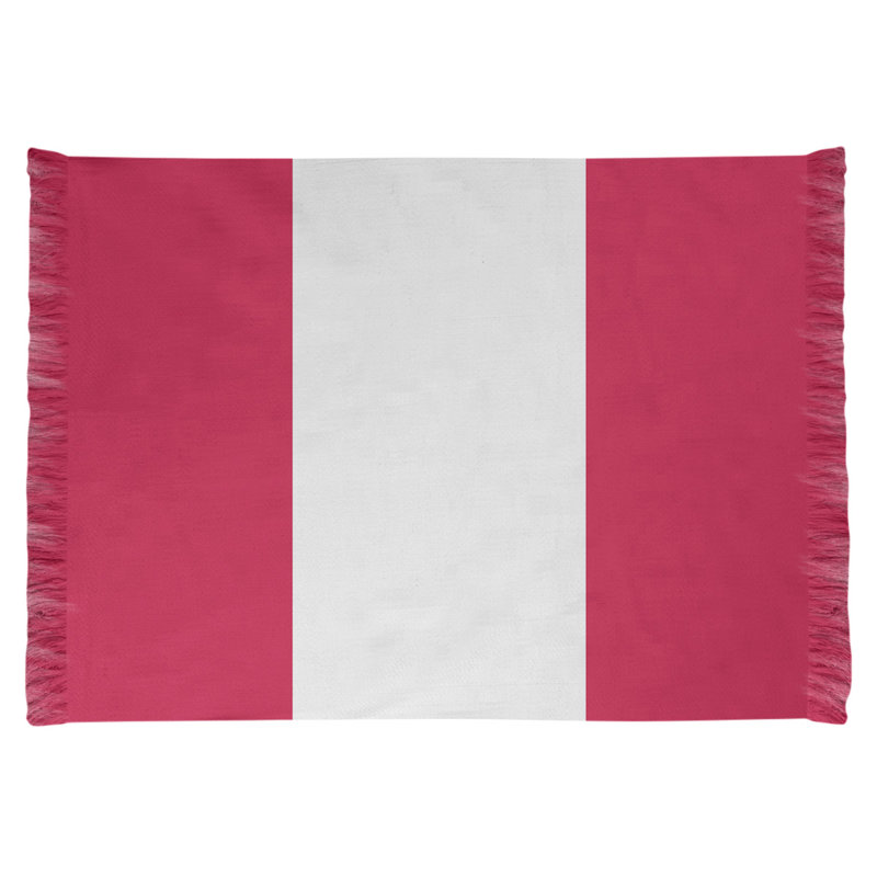Rouge/blanc tapis