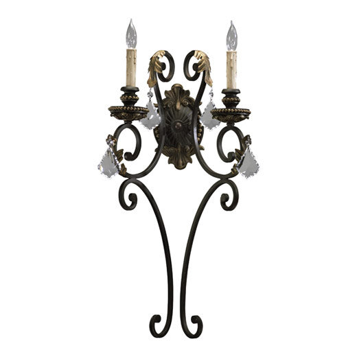 Lark Manor Araiz 2 - Light Dimmable Candle Toasted Sienna With Mystic Silver Candle Wall Light & Reviews | Wayfair