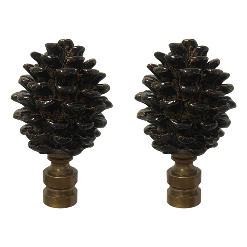 Faîteau de lampe en pin, Laiton antique