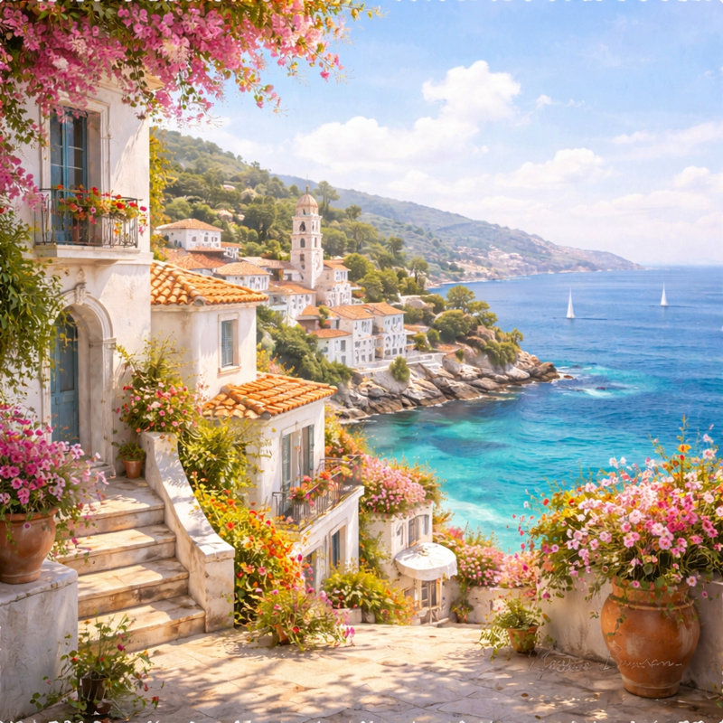 «Golden Harbor», art mural sur toile tendue, L 30 po x H 30 po x P 1,5 po