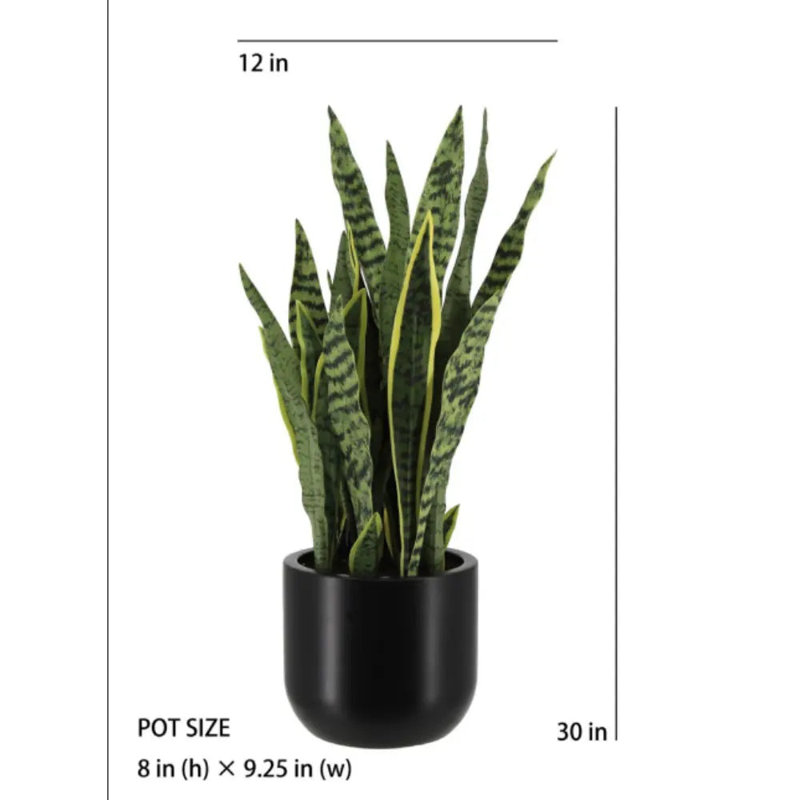 Plantes artificielles 30 po en pots noirs