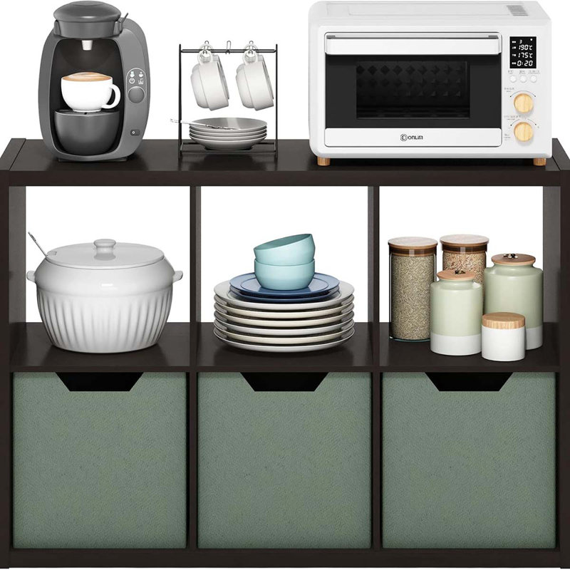 Cubicle Open Back Decorative Cube Storage Organizer, 6-Cube,