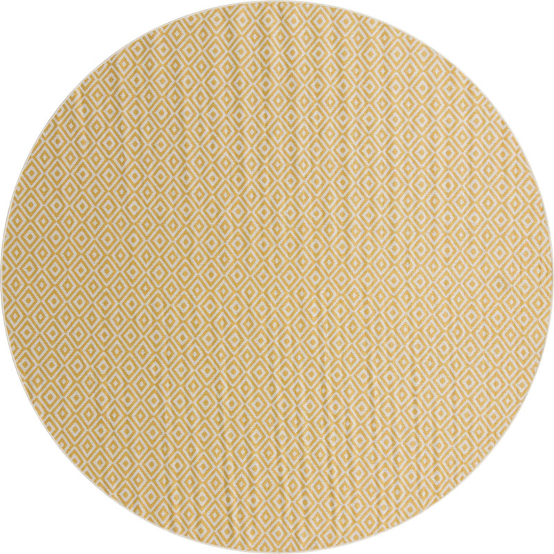 Tapis d'extérieur couleur or, Rond 10 pi 8 po
