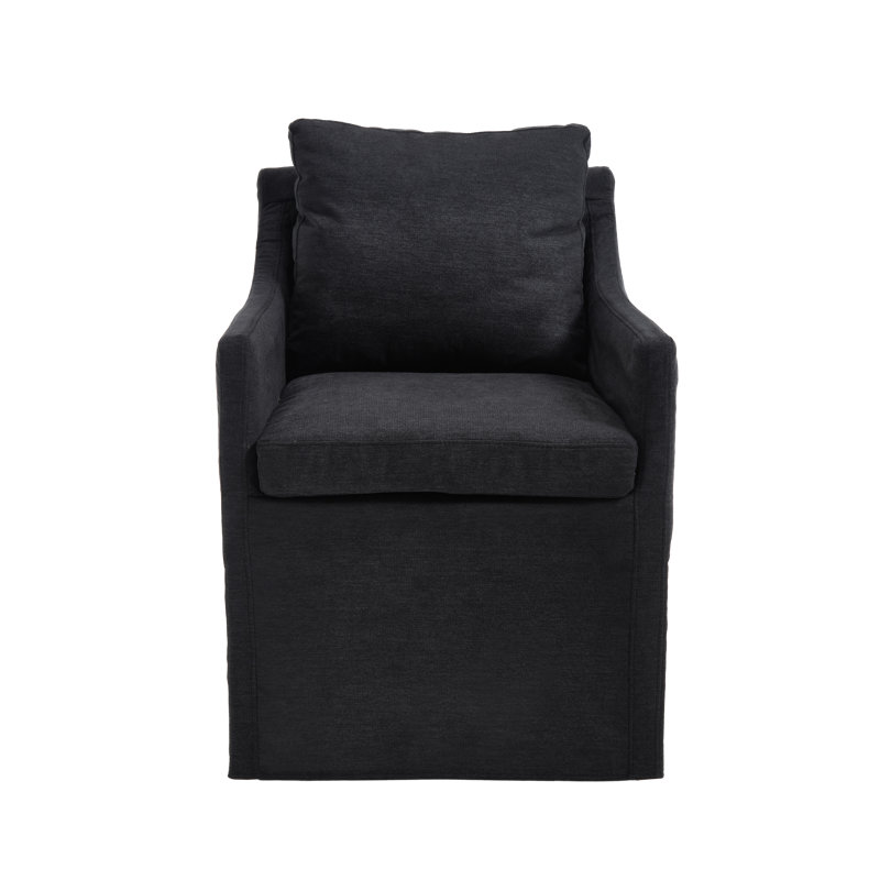 Fauteuil en chenille, Chenille  Black