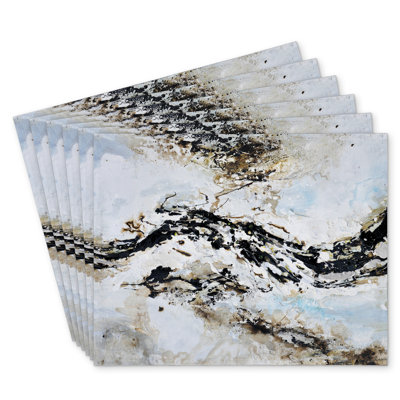 Abstract Paint Splash Polyester Eiver Set of 6 | Home Decor