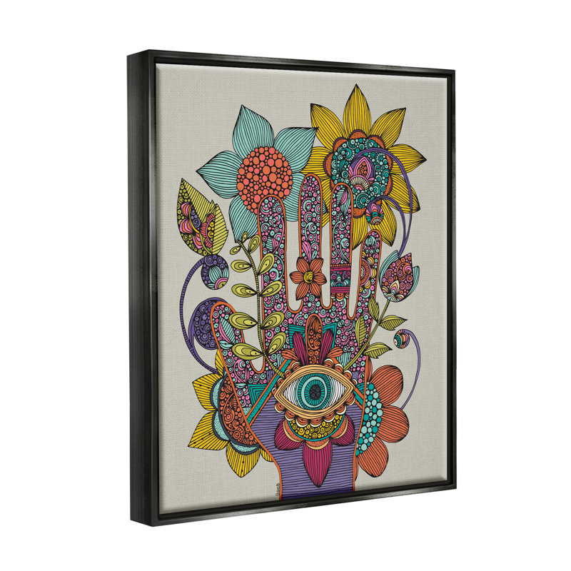 «Intricate Paisley Patterns Floral Hand Eye Shape» par Valentina Harper, impression sur toile tendue