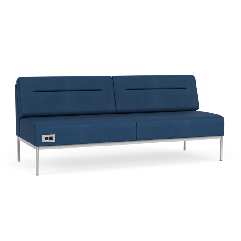 Canapé Darsey, Avec alimentation, Argent argent, Patriot Plus Blue Ridge