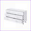 Commode blanche moderne à 6 tiroirs Commodes | Blanc | Placage de panneaux de particules