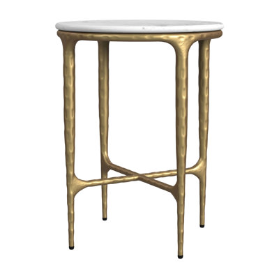 Vachel Round Marble Top Side Table