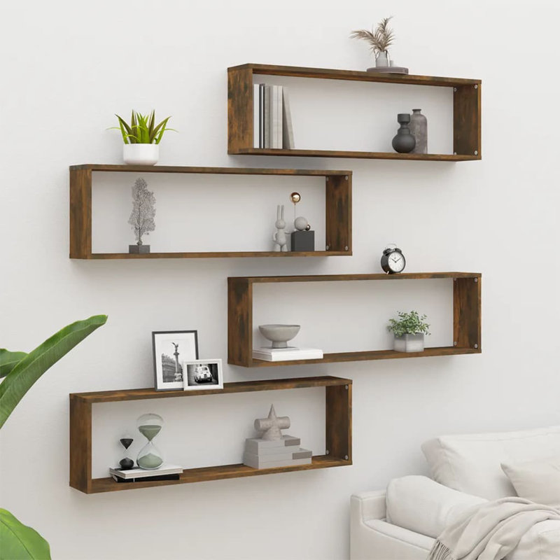 Floating Shelf, Smoked Oak