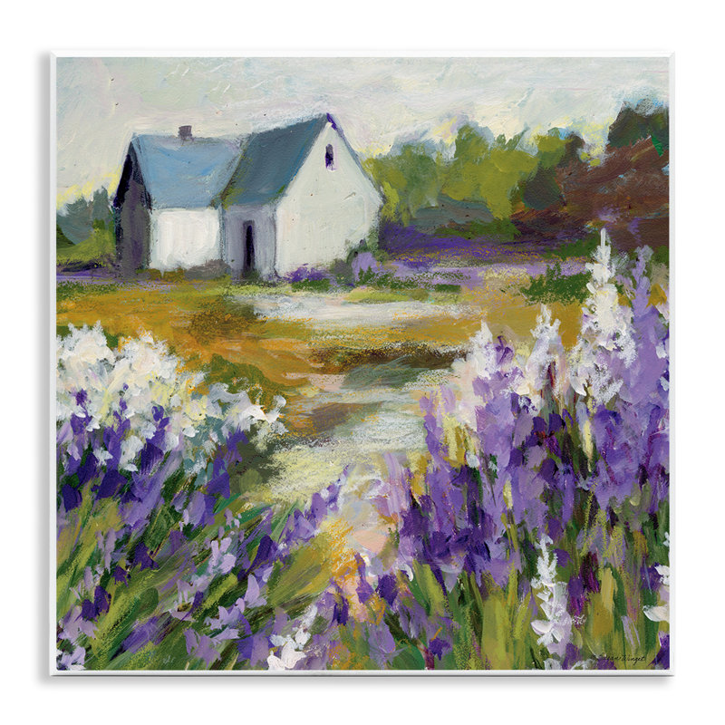 Lavande sur bois, art mural, par Susan Winget