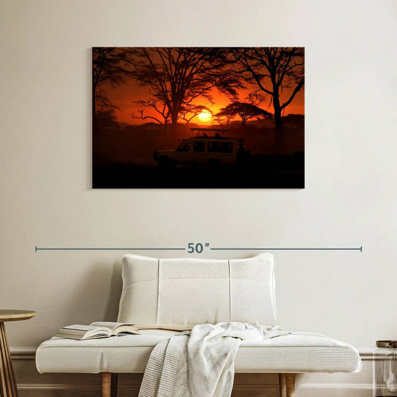 Coucher de soleil africain Ravi Serengeti, H 26 po x l 39 po