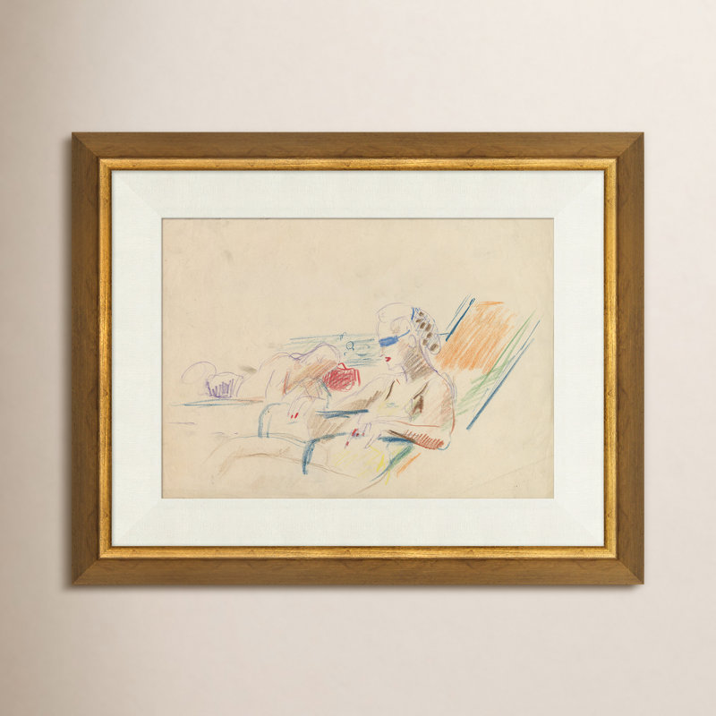 Woman Seated Poolside, South Of France Painting