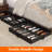 Under Bed Shoe Storage Organizer Set Of 2, Foldable Fabric Shoes Container Box With Clear Cover See Through Window Storage Bag With 2 Handles Total Fits 24 Pairs Of Shoes, Black