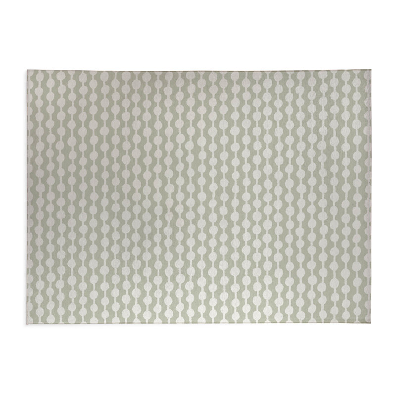 Dot Tied Chimi Indoor Doormat, 36" W x 60" L, Light Green