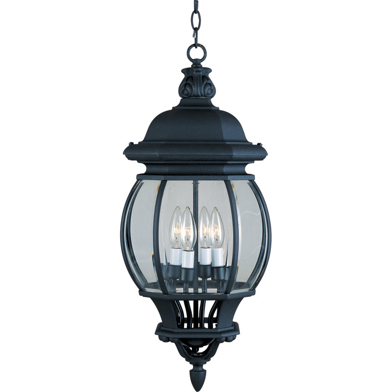 Aquilar 4 - Light Outdoor Hanging Lantern, Black
