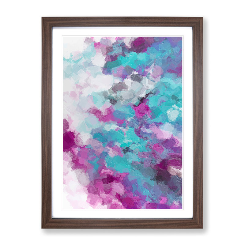 Ending The Beginning Abstract - Single Picture Frame Painting, 34cm H x 25cm W x 2cm D, Walnut
