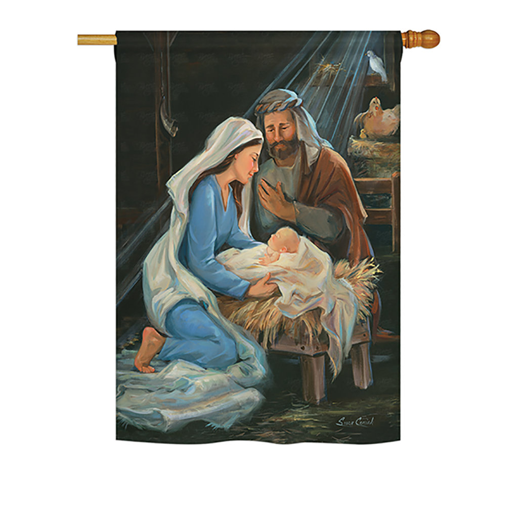 Asbed Nativity 2-Sided Polyester House Flag The Holiday Aisle® 