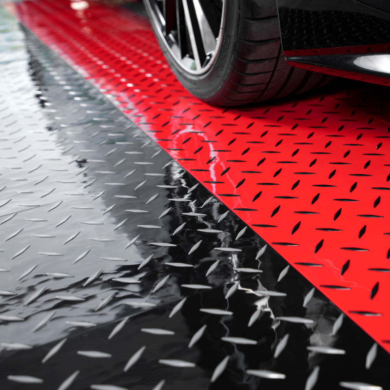 FlooringInc 5/8" Thick Nitro Pro Interlocking Garage Floor Tiles, Gunmetal/Black