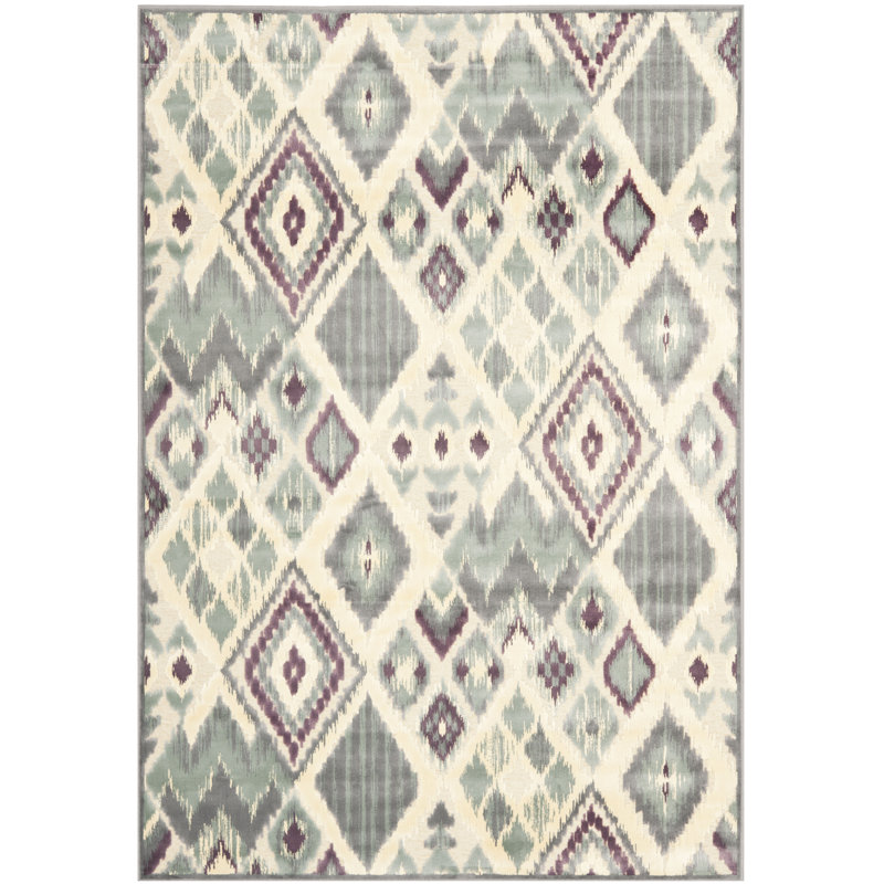 Wentworth Ikat Viscose Hand Woven Area Rug, Rectangle 122 x 170 cm