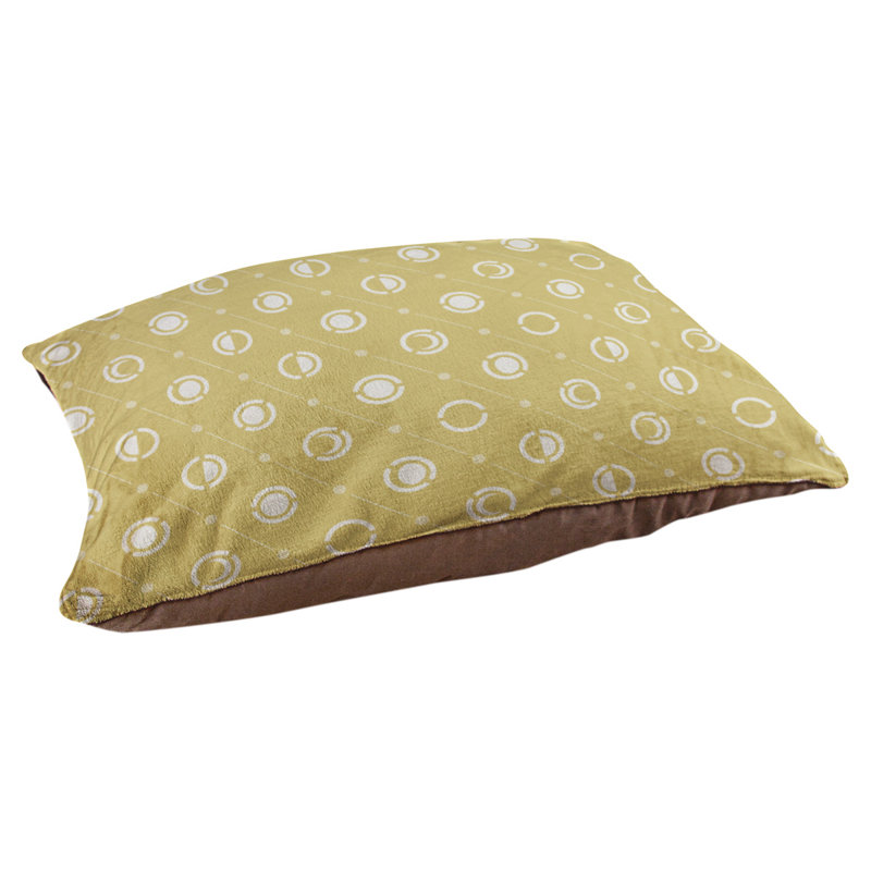 Coussin intérieur pour chien moon phases Chenault, Petit (l 28 po x P 6 po x H 18 po), Jaune / Blanc
