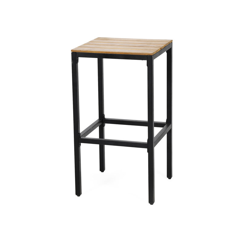 De 2 tabourets de bar en bois, métal noir, magnifique style industriel élégant 2, avec support en fer