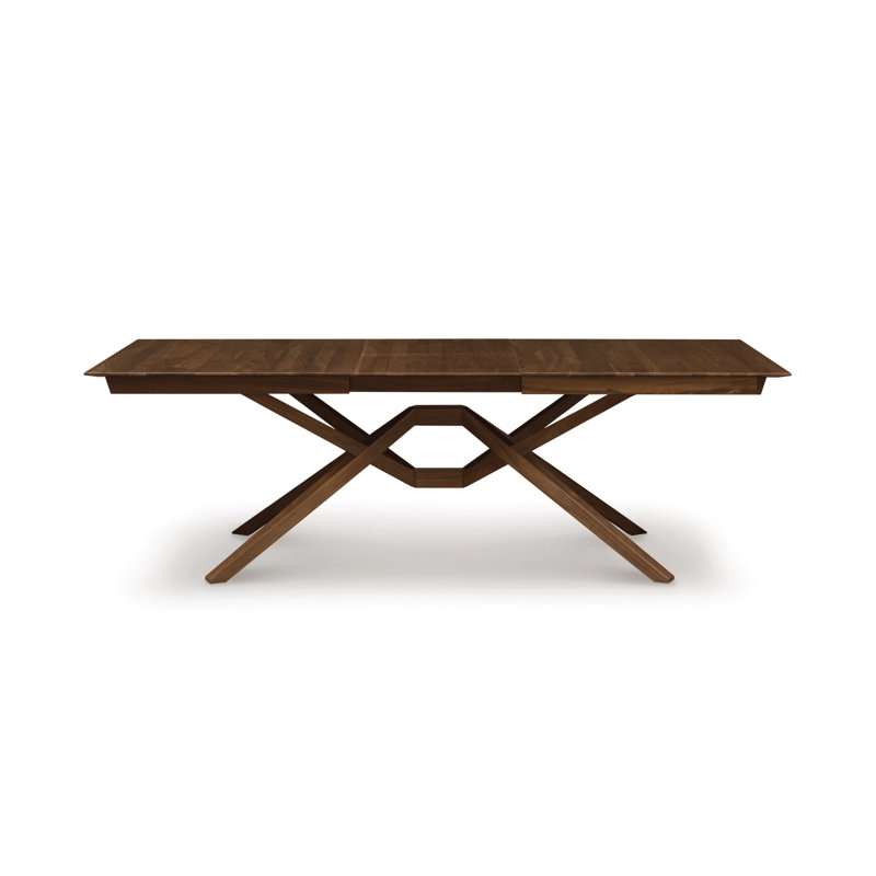 Exeter 48" Fixed Solid Wood Dining Table, 72" L x 48" W, Natural Walnut