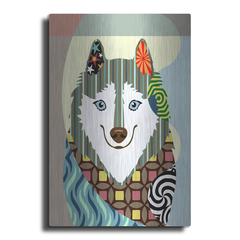 «American Eskimo» par Lanre Adefioye, art mural en métal, H 16 po x l 12 po