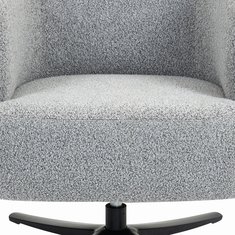 Chaise d'appoint pivotante rembourrée, Gris antique