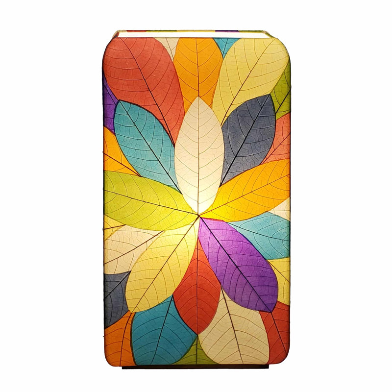 Rebersburg Cocoa Leaves Novelty Lamp, Multi Color