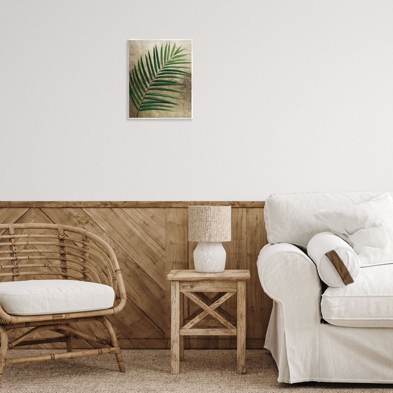 Plaque murale terreuse feuille de palmier, design par Anna Lischenko