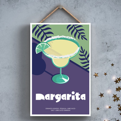 Cocktails - Margarita Wooden Hanging Plaque
