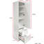 Garde-manger standard, armoire haute, armoire autoportante avec une porte et deux tiroirs pour la cuisine, la salle à manger, blanc