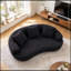 Causeuse courbée avec coussins et assise moelleuse-702074718