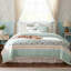 9 pièces en coton pour très grand lit - thème Shabby Chic avec édredon, édredons, taies décoratives et adorables coussins décoratifs-128745188