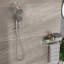 Pomme de douche double multifonction - Système de douche avec pomme de douche à pluie de 4,7 po, douche à main à 7 fonctions, barre coulissante réglable