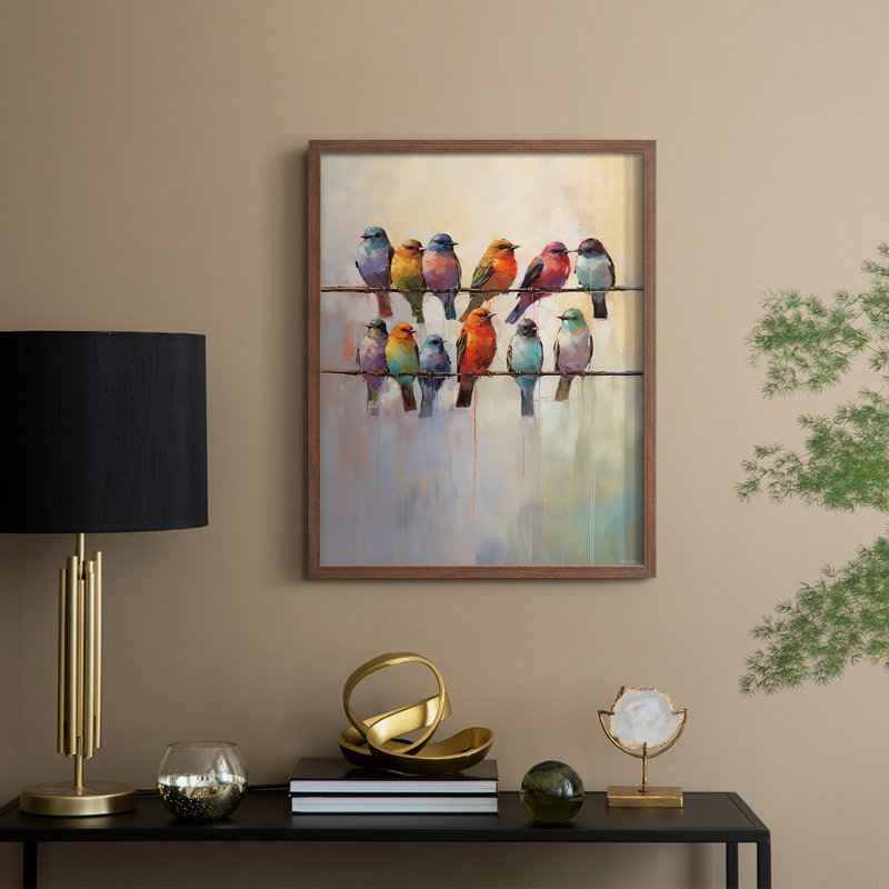 ANIMALS Series, impression encadrée, bois massif, H 11 po x l 9 po, Noyer