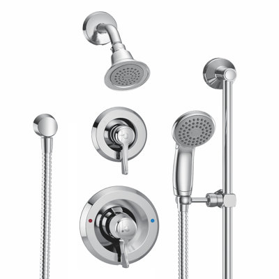 Garniture de douche et de douche à main à pression équilibrée M-Dura Posi-Temp Moen, valve requise