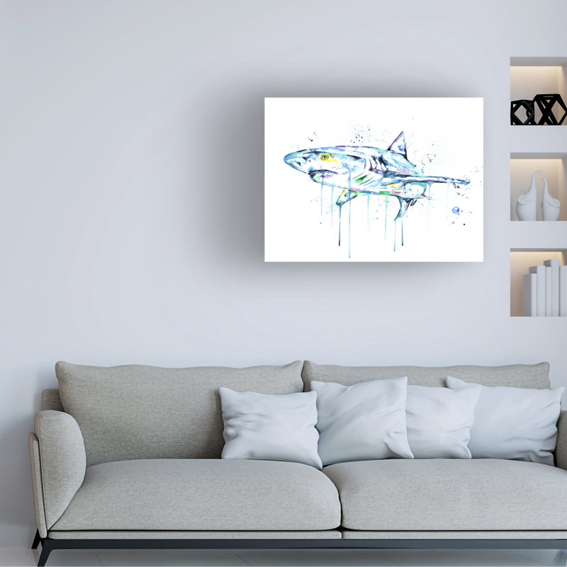 Lisa Whitehouse Shark, art sur toile, H 14 po x l 19 po