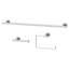 Ensemble de quincaillerie de salle de bain en nickel brossé 3 pièces VIGO avec porte-serviettes 24 po, porte-papier hygiénique et porte-serviettes-124825272
